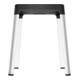 Keuco Hocker AXESS Sitzfl. 338mm, Alu silber-elox./schwarz-1