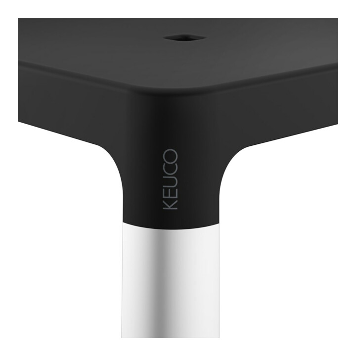 Keuco Hocker AXESS Sitzfl. 338mm, Alu silber-elox./schwarz