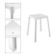 Keuco Hocker AXESS Sitzfl. 338mm, Alu silber eloxiert/weiß-4