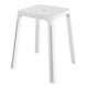 Keuco Hocker AXESS Sitzfl. 338mm, Alu silber eloxiert/weiß