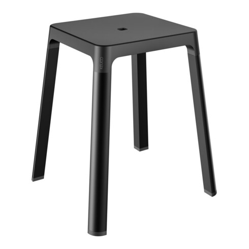 Keuco Hocker AXESS Sitzfläche 338mm, schwarz matt/schwarz