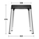 Keuco Hocker AXESS Sitzfläche 338mm, verchromt/schwarz-5