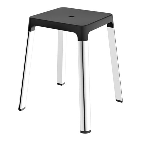 Keuco Hocker AXESS Sitzfläche 338mm, verchromt/schwarz