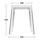 Keuco Hocker AXESS Sitzfläche 338mm, verchromt/weiß-2
