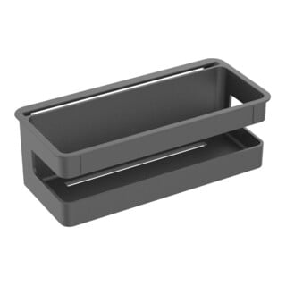 Keuco Insert en plastique anthracite, pour panier de douche, 180 mm