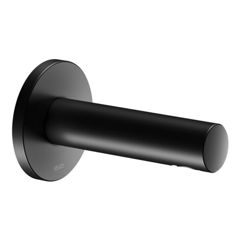 Keuco IXMO Entrée de baignoire Sortie 130mm, noir mat, rosace ronde