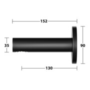 Keuco IXMO Entrée de baignoire Sortie 130mm, noir mat, rosace ronde-4