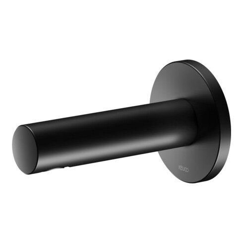Keuco IXMO Entrée de baignoire Sortie 130mm, noir mat, rosace ronde