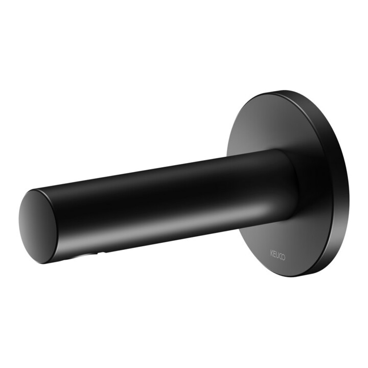 Keuco IXMO Entrée de baignoire Sortie 130mm, noir mat, rosace ronde