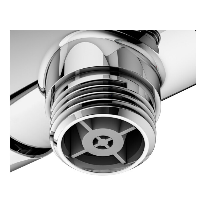 Keuco IXMO_solo Mitigeur monocommande IXMO 59552 avec raccord flexible/poignée ronde Flat chromé