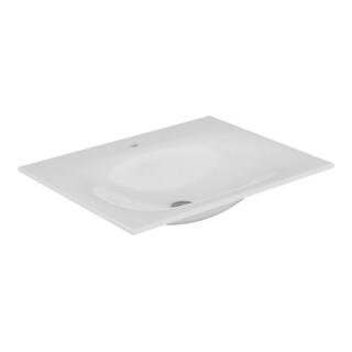 Keuco Keramik-Waschtisch Edition 11 70,5x1,7x53,8cm, we, für 1-Loch-Armatur