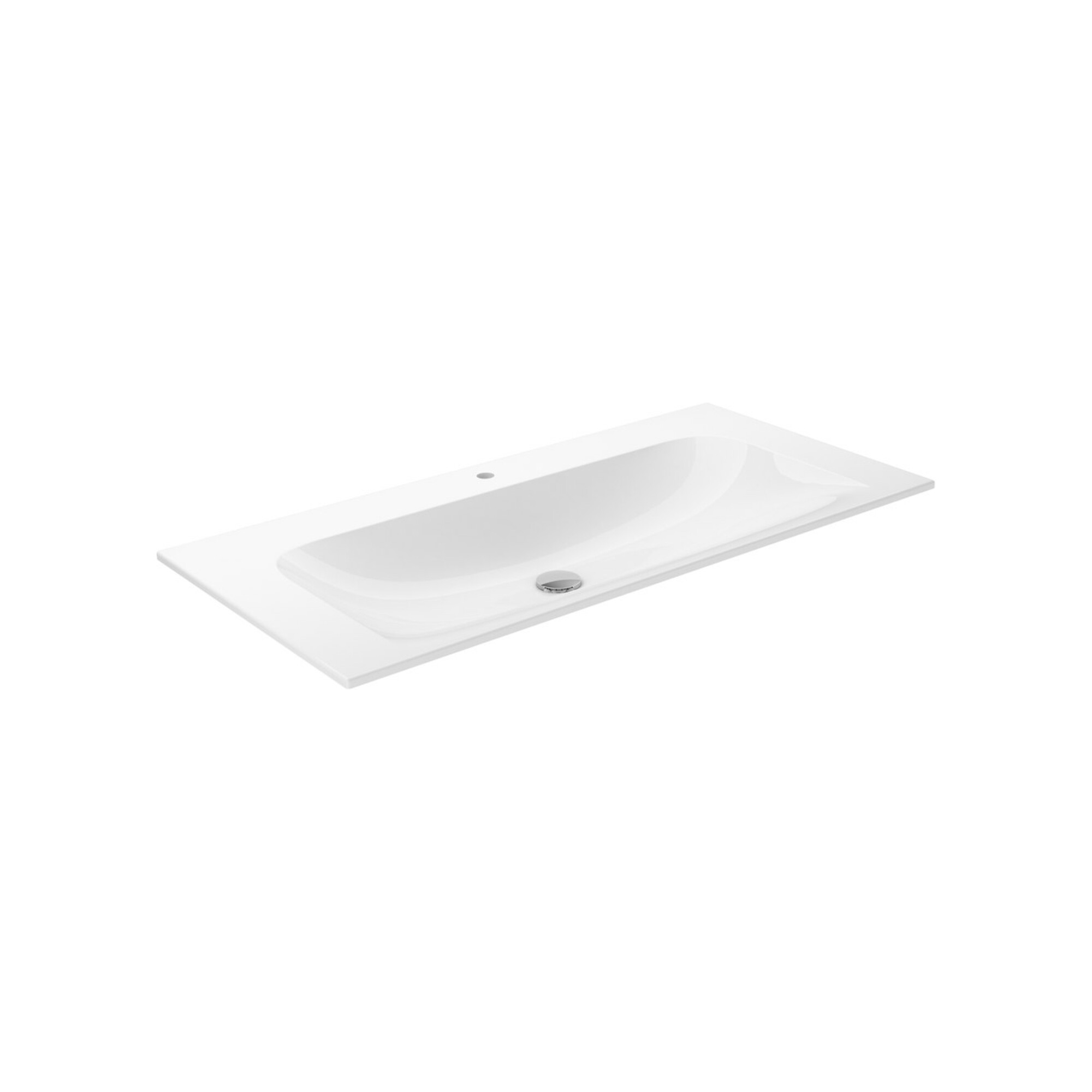 Keuco Keramik-Waschtisch X-Line 100,5x49,3cm, m L u Überlauf. Clou, we