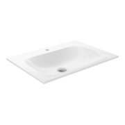 Keuco Keramik-Waschtisch X-Line 65,5x49,3cm, m L u Überlaufsys. Clou, we