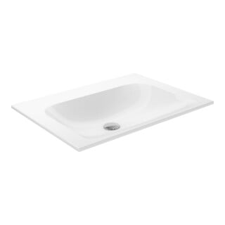Keuco Keramik-Waschtisch X-Line 65,5x49,3cm, o. ÜL und Hahnloch, weiß