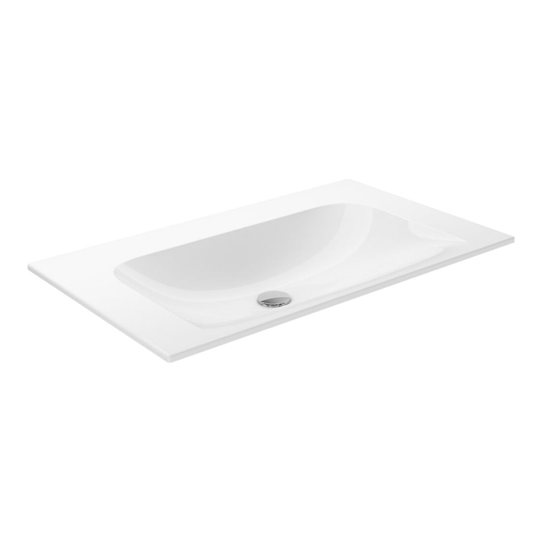 Keuco Keramik-Waschtisch X-Line 80,5x49,3cm, o. HL und Überlauf, weiß