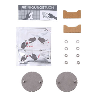 Keuco Kit de collage n° 2 Edition 90 2x plaque de fixation avec écrous, 1x pack de colle