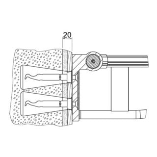 Keuco Kit de fixation n°10 Plan Care 4x vis à bois fraisée / douille / cheville