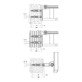 Keuco Kit de fixation n°2 Plan Care 2x vis à bois fraisées, 2x chevilles universelles