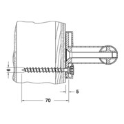 Keuco Kit de fixation n°4 Plan Care dir Bef sans chevilles, 3x vis bois demi-ronde