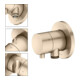 Keuco Kit de montage complet IXMO UP3-W-Ab/ Um-V, support mural, rond, bronze brossé-5