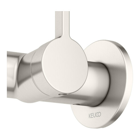 Keuco Kit de montage Edition 400 Mitigeur lavabo encastré, sans garniture, nickel brossé, 165 mm