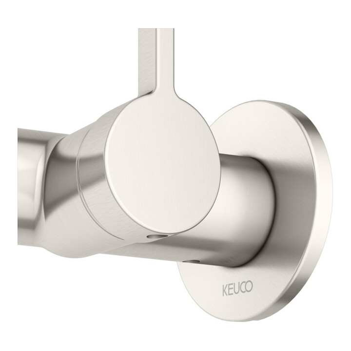 Keuco Kit de montage Edition 400 Mitigeur lavabo encastré, sans garniture, nickel brossé, 165 mm