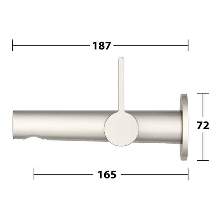 Keuco Kit de montage Edition 400 Mitigeur lavabo encastré, sans garniture, nickel brossé, 165 mm
