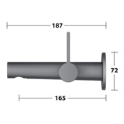 Keuco Kit de montage Edition 400 Mitigeur lavabo encastré, sans vidage, chrome SW, 165 mm-5