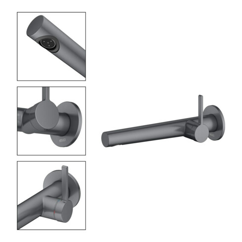 Keuco Kit de montage Edition 400 Mitigeur lavabo encastré, sans vidage, chrome SW, 243 mm