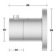 Keuco Kit de montage IXMO mitigeur encastré UP-THM, rond, finition aluminium