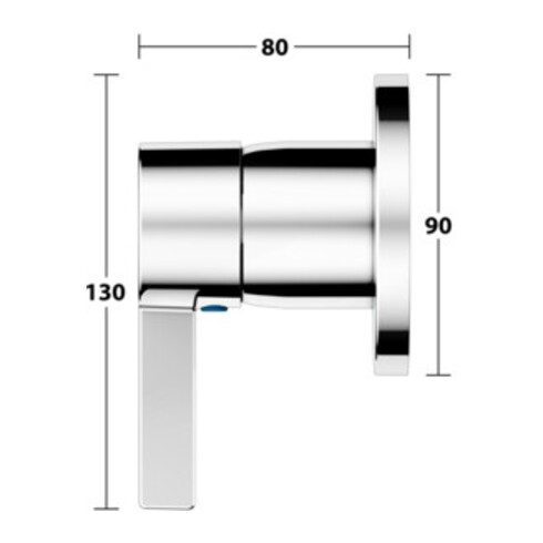 Keuco Kit de montage IXMO Pure Mitigeur monocommande encastré, rond, chromé