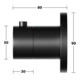 Keuco Kit de montage IXMO robinet encastré UP-THM, rond, noir mat