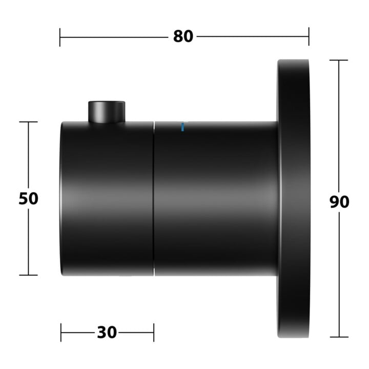 Keuco Kit de montage IXMO robinet encastré UP-THM, rond, noir mat