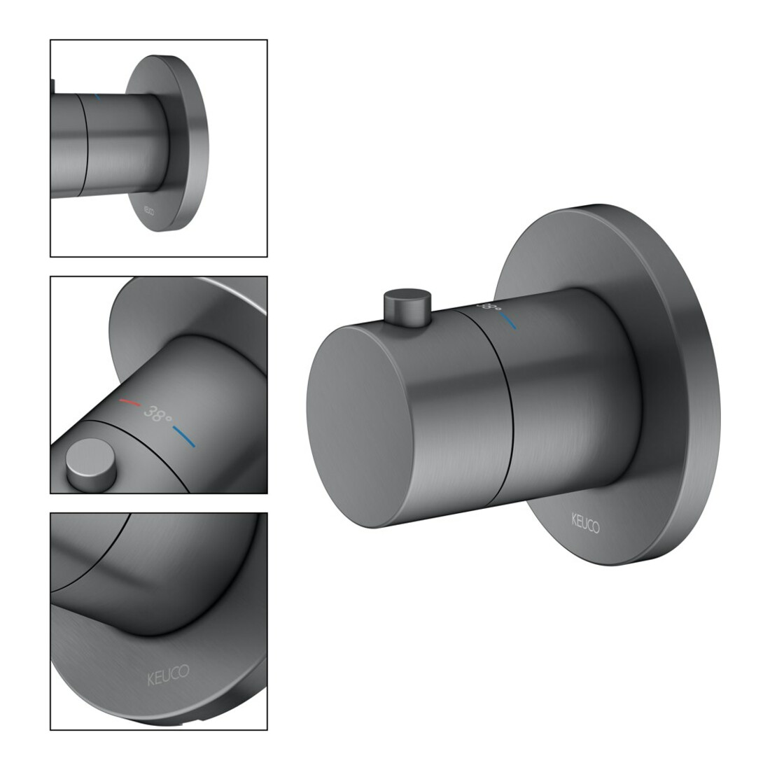 Keuco Kit de montage IXMO robinet UP-THM, rond, chrome brossé SW