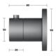 Keuco Kit de montage IXMO robinet UP-THM, rond, chrome brossé SW
