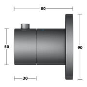 Keuco Kit de montage IXMO robinet UP-THM, rond, chrome brossé SW-5