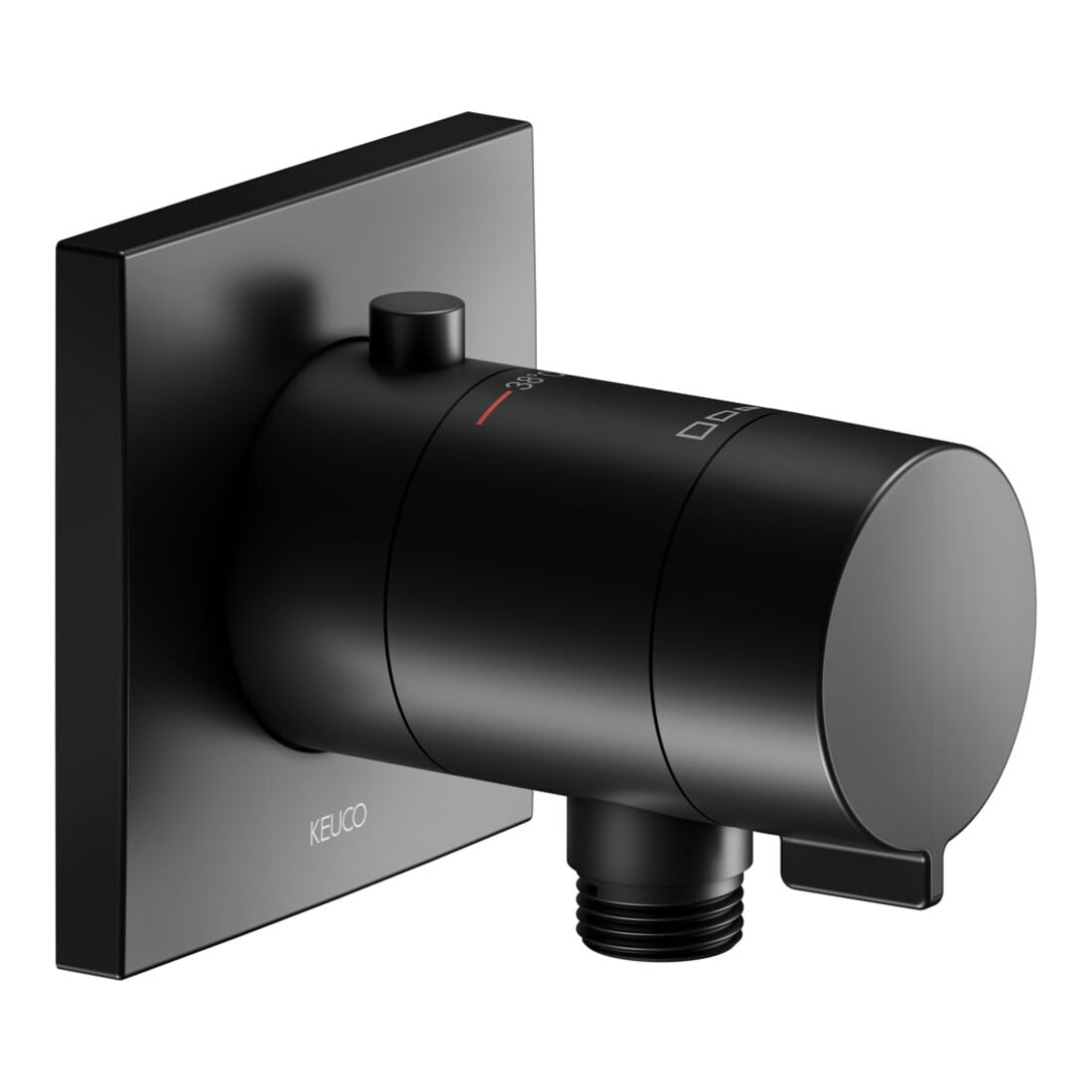 Keuco Kit de montage IXMO SOLO noir mat, UP-Br-THM, raccord tuyau, carré