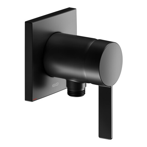 Keuco Kit de montage IXMO SOLO Pure encastré, raccord tuyau, carré, noir mat