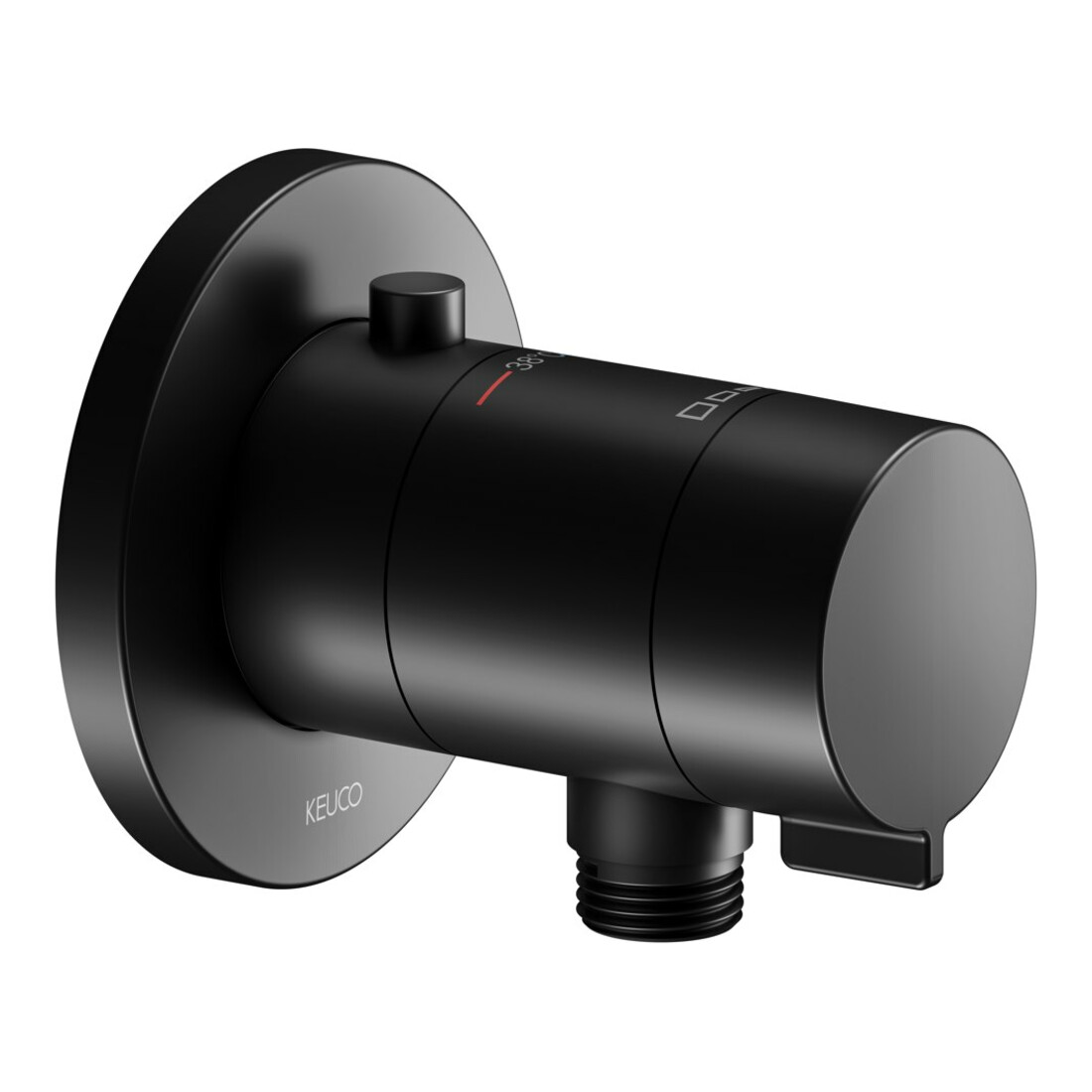 Keuco Kit de montage IXMO SOLO UP-Br-THM, raccord tuyau, rond, noir mat
