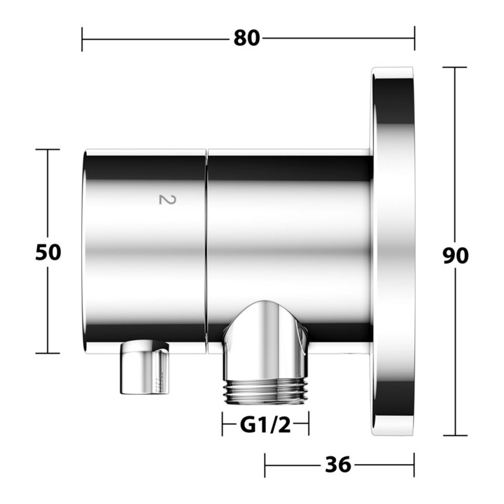 Keuco Kit de montage IXMO UP3-W-Ab/ Um-V, support mural, rond, chromé
