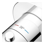 Keuco Kit de montage prêt à l'emploi IXMO Mitigeur thermostatique encastré, rond, chromé-4