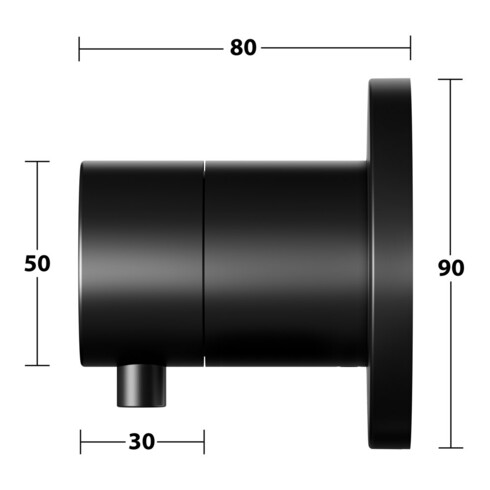 Keuco Kit de montage prêt à l'emploi IXMO UP-2-Wg. Conversion, taille Comf., rond, noir ma
