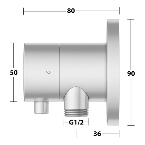 Keuco Kit de montage prêt à poser IXMO UP-2-W-Ab/Um.v, support, G C, rouge, alu/fini