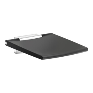 Keuco Klappsitz Plan Care Aluminium lackiert/weiß, zur Wandmontage