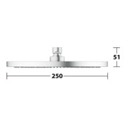 Keuco Kopfbrause 250mm, rd, Kunststoff-Brau., alu./finish-2