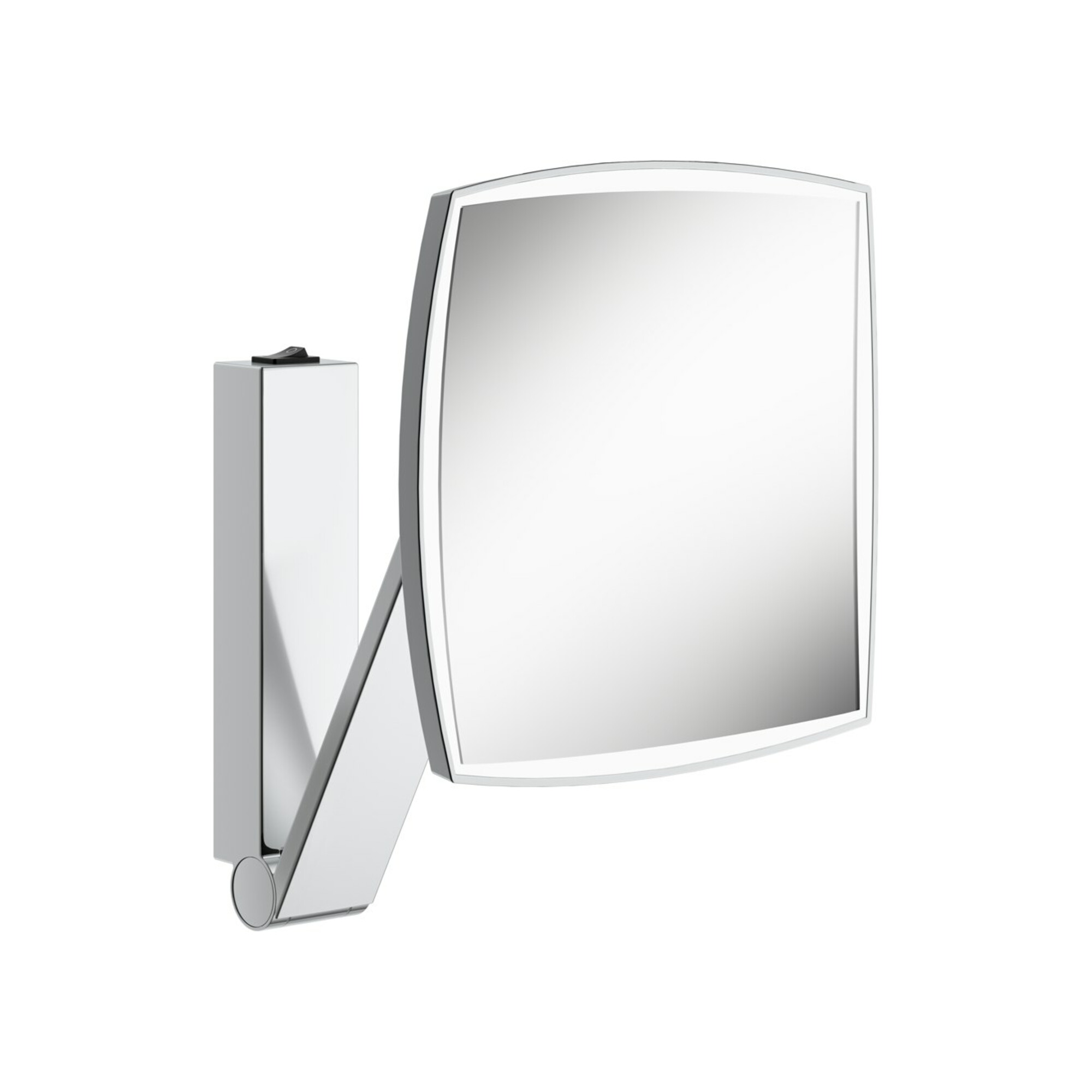 Keuco Kosmetikspiegel beleuchtet iLook_move 200x200mm, Schwenk., Wippsch., verchromt