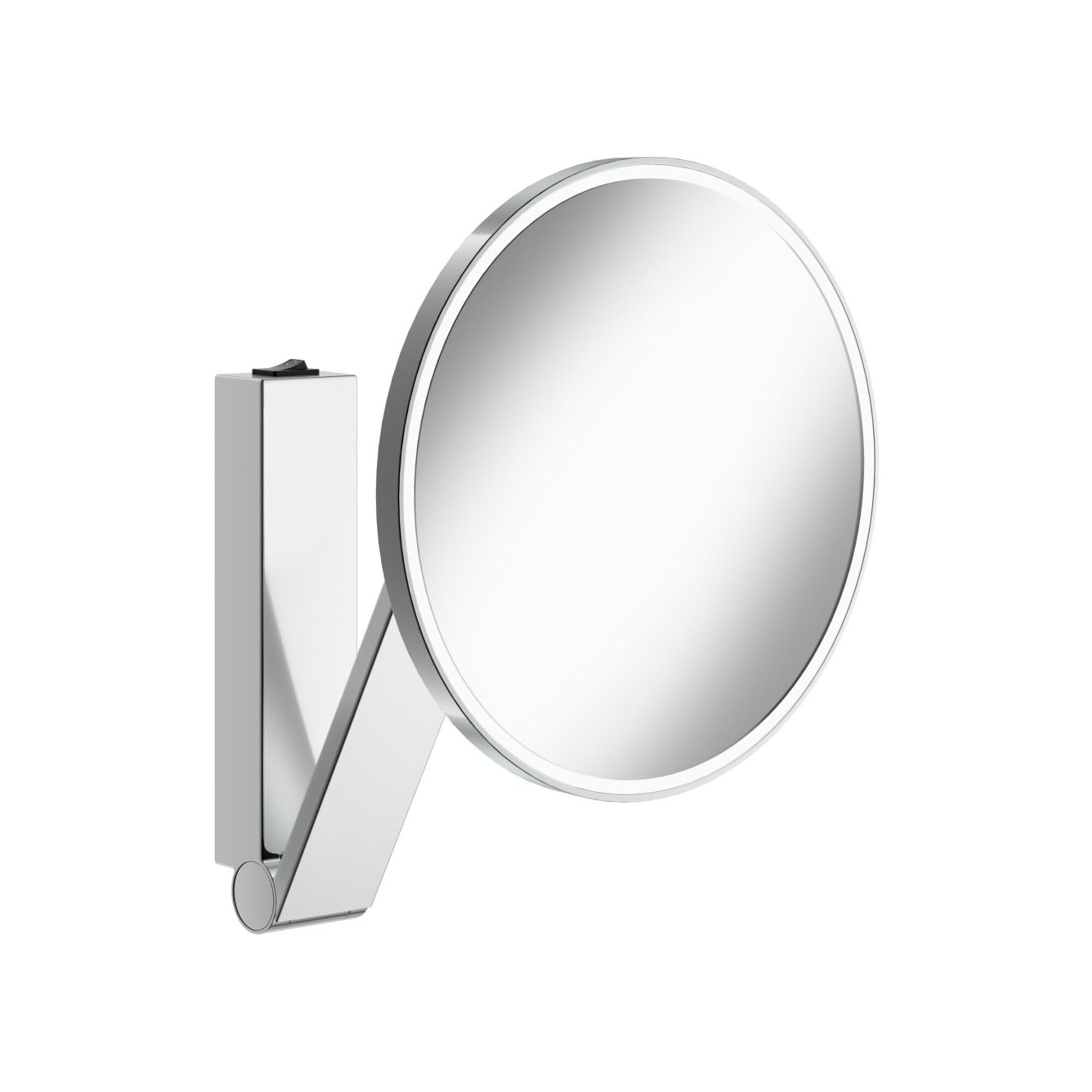 Keuco Kosmetikspiegel beleuchtet iLook_move d 212mm, Schwenk., Wippsch., verchromt