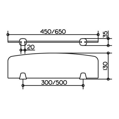 Keuco Kristallglas-Platte CITY 2 lose 450 x 125 x 6 mm