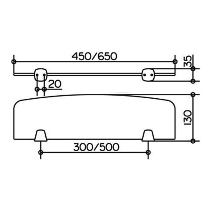 Keuco Kristallglas-Platte CITY 2 lose 450 x 125 x 6 mm