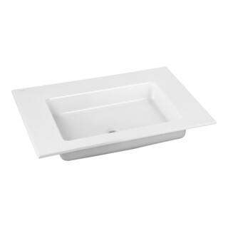 Keuco Lavabo céramique Royal 60 70,5x53,8 cm, blanc, sans trop-plein ni trou robinet